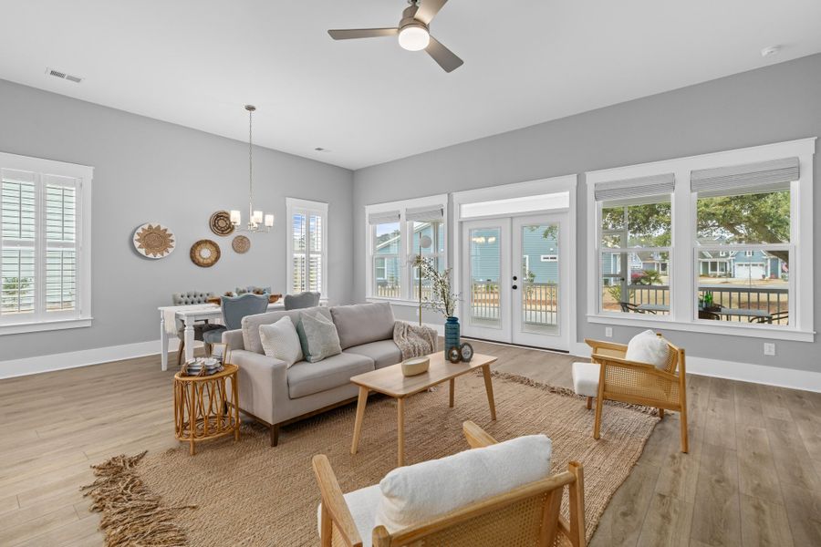 Furnished interior view inside a new home in , Summerville (Image 17). Furnished interior view inside a new home in , Summerville (Image 17).