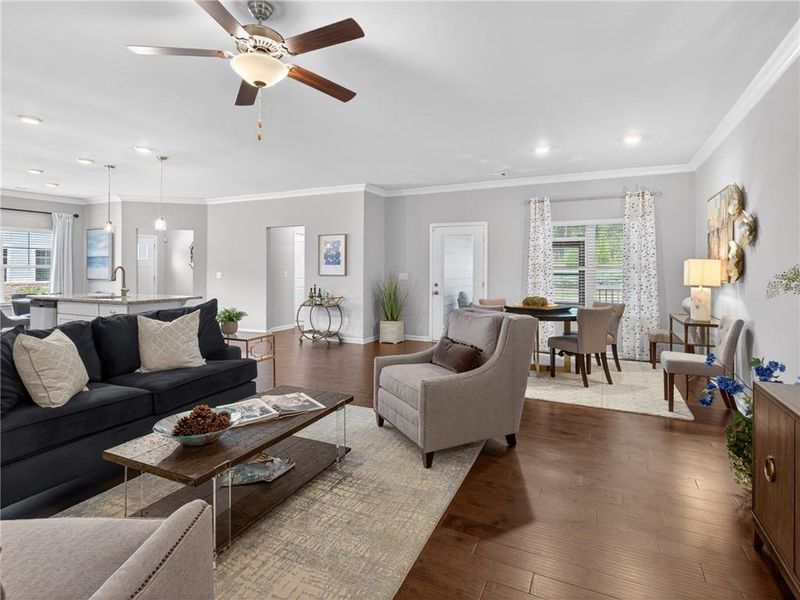 Furnished interior view inside a new home in Creekwood, Powder Springs (Image 28).