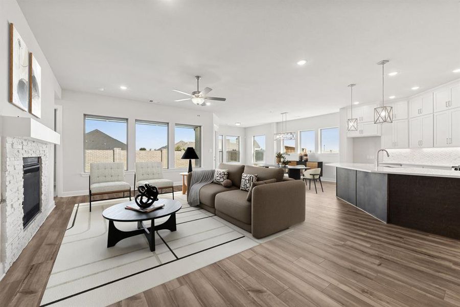 Furnished interior view inside a new home in Myrtle Creek, Waxahachie (Image 6).