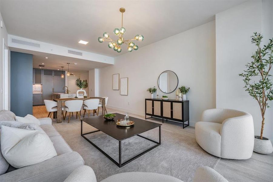 Furnished interior view inside a new home in The Ritz-Carlton Residences, Tampa (Image 13).