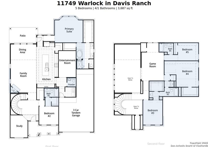 2D floor plan layout of this home in Davis Ranch: 60ft. lots, San Antonio, TX (Image 2). 2D floor plan layout of this home in Davis Ranch: 60ft. lots, San Antonio, TX (Image 2).