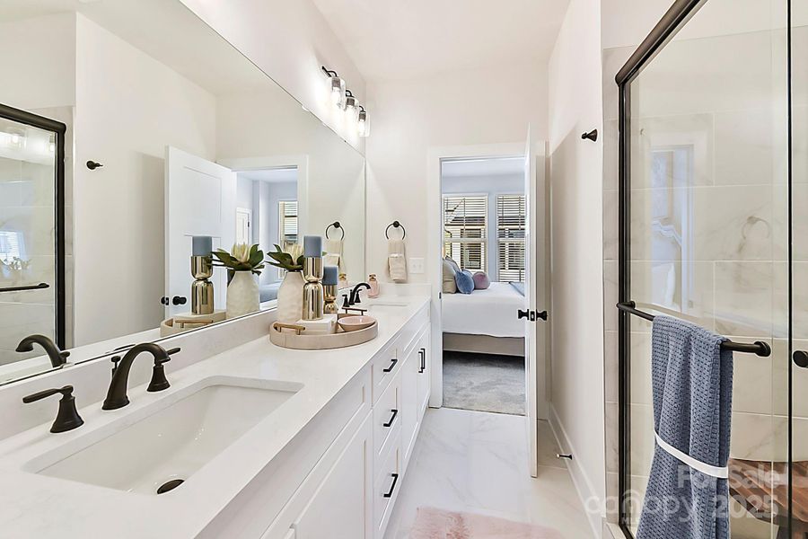 Furnished interior view inside a new home in Towns at Pegram, Charlotte (Image 14).