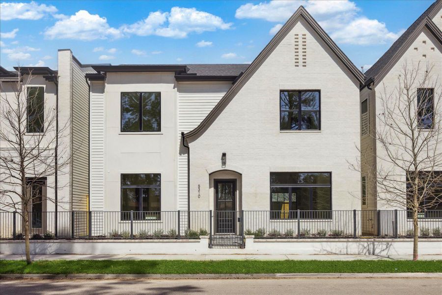Front exterior of a new home in , Houston, TX, highlighting curb appeal (Image 1). Front exterior of a new home in , Houston, TX, highlighting curb appeal (Image 1).