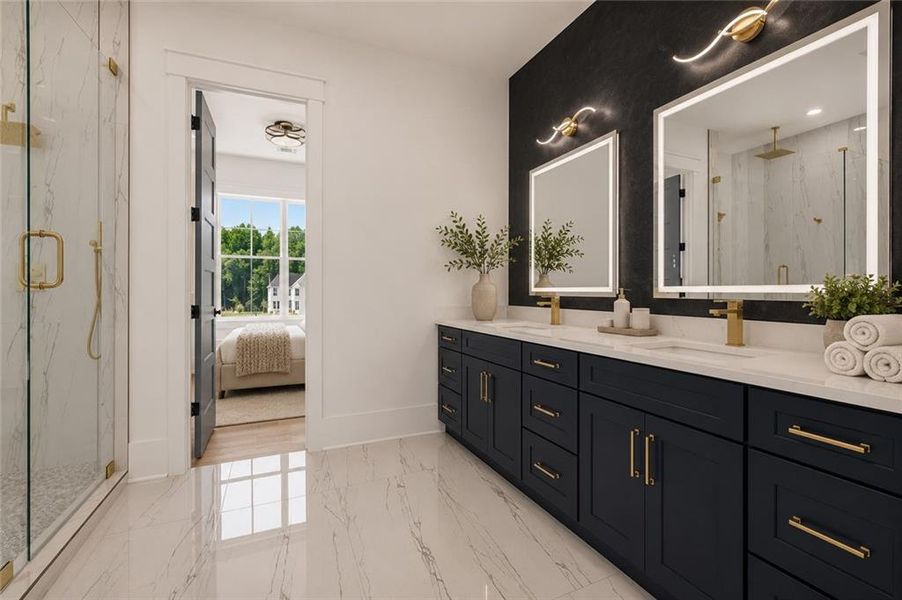 Furnished interior view inside a new home in , Jefferson (Image 33).