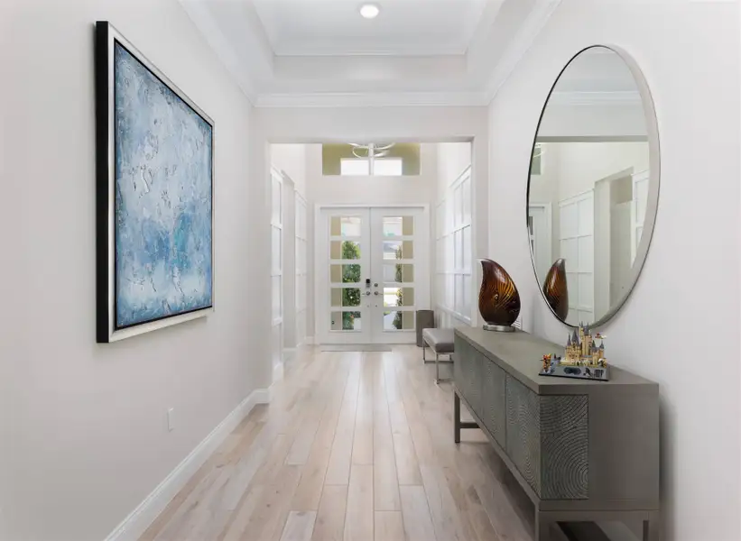Furnished interior view inside a new home in La Terre at Avenir, Palm Beach Gardens (Image 4). Furnished interior view inside a new home in La Terre at Avenir, Palm Beach Gardens (Image 4).