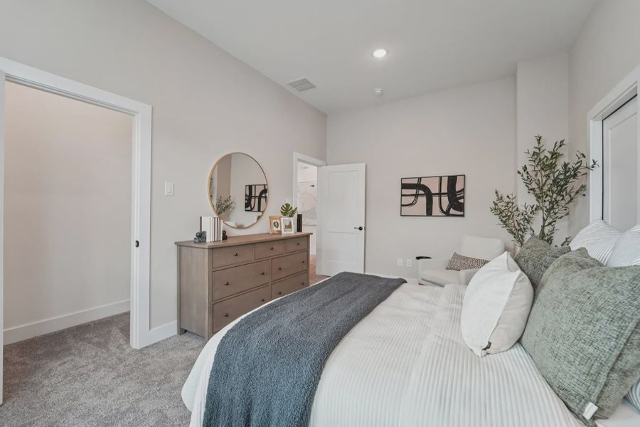 Representative furnished interior of a home built from the Versailles by Chesmar Homes in Bridgeland Chateau, Cypress (Image 10).