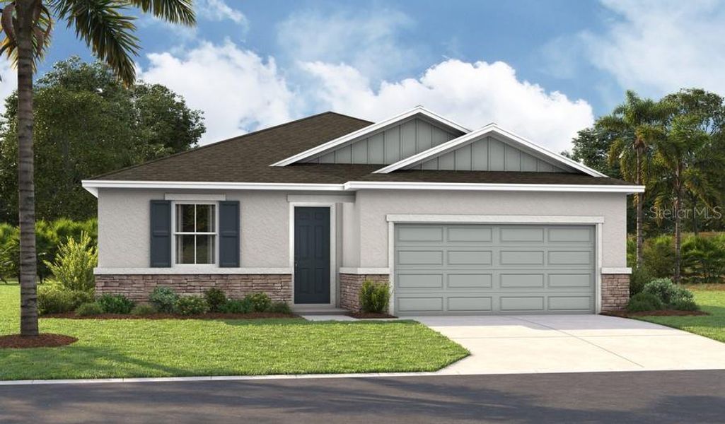 Front exterior of a new home in , Winter Haven, FL, highlighting curb appeal (Image 1).