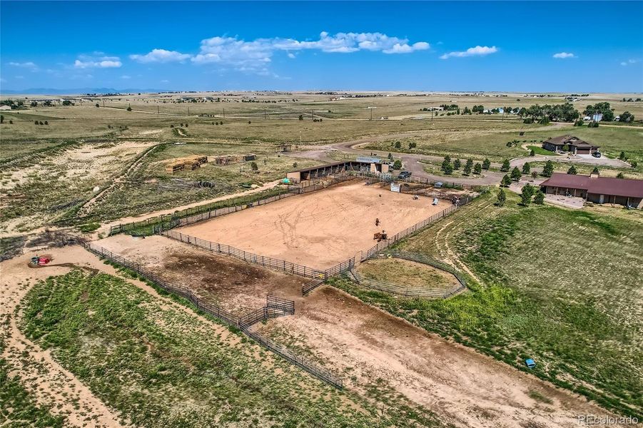 Silverado Ranch Community Equestrian Center with Barn, Stalls, Arena & Round Pen.