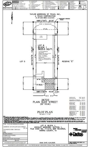 26722 Plain Glee Street Preliminary Plot Plan