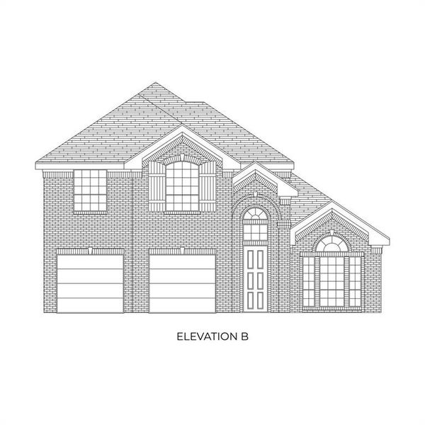 Exterior rendering of this home design in Pecan Hill, McKinney, TX (Image 5).