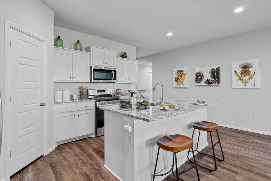 Representative furnished interior of a home built from the GLENDALE by D.R. Horton in Faculty Row, Abilene (Image 10).
