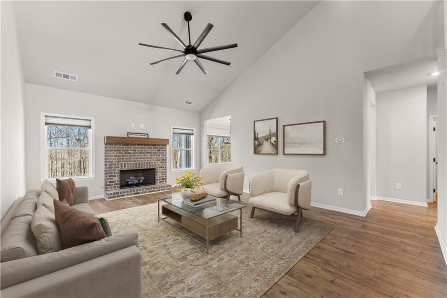 Furnished interior view inside a new home in , Dahlonega (Image 18). Furnished interior view inside a new home in , Dahlonega (Image 18).