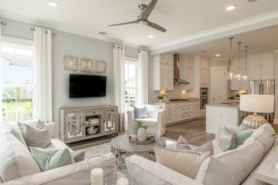 Furnished interior view inside a new home in Park's Edge at Carolina Bay, Charleston (Image 5).