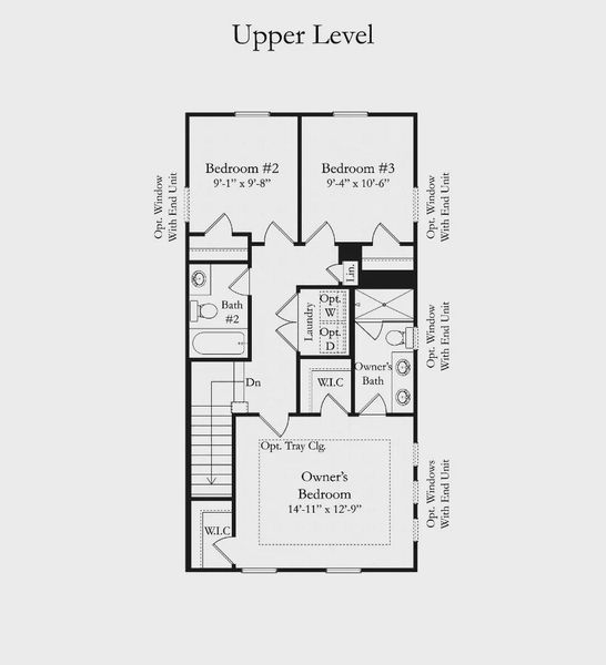 2D floor plan layout of this home in Park Circle Townhomes, North Charleston, SC (Image 22).