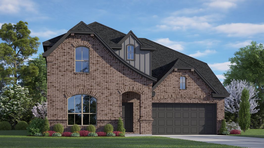 Representative exterior photo of a completed home built from the Concept 2870 by Landsea Homes in Chisholm Hills, Cleburne, TX (Image 7).
