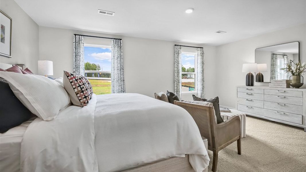 Furnished interior view inside a new home in Lawson Glen, Clayton (Image 27). Furnished interior view inside a new home in Lawson Glen, Clayton (Image 27).
