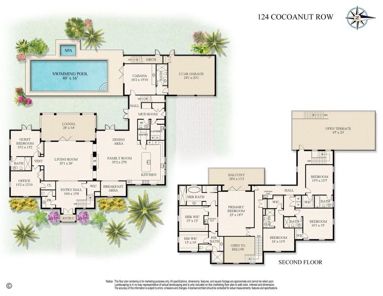 2D floor plan layout of this home in , Palm Beach, FL (Image 5). 2D floor plan layout of this home in , Palm Beach, FL (Image 5).