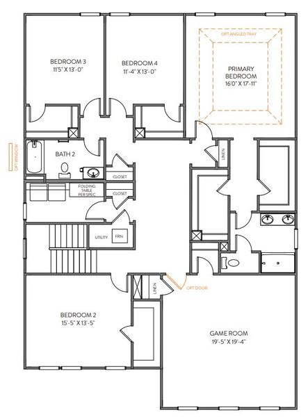 2D floor plan layout for the TA4000 by True Homes in Beaver Creek, Statesville, NC (Image 3). 2D floor plan layout for the TA4000 by True Homes in Beaver Creek, Statesville, NC (Image 3).