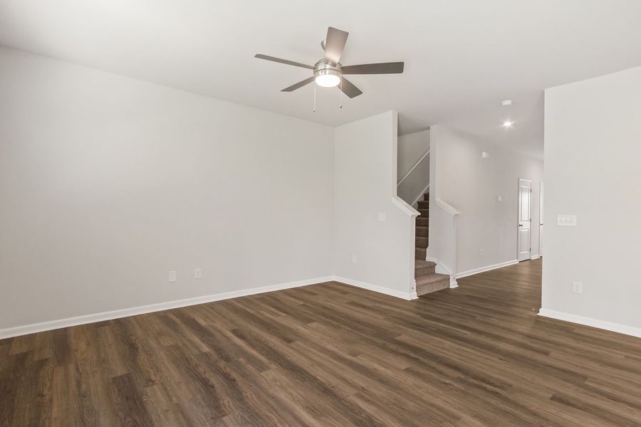 Spacious, unfurnished interior of a new home in The Mill at Woodcreek Farms, Elgin (Image 48). Spacious, unfurnished interior of a new home in The Mill at Woodcreek Farms, Elgin (Image 48).