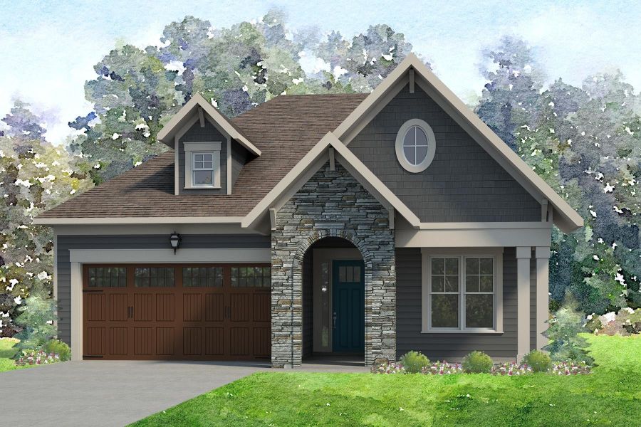 Representative exterior photo of a completed home built from the Waverly by Niblock Homes in Cumberland, Concord, NC (Image 1). Representative exterior photo of a completed home built from the Waverly by Niblock Homes in Cumberland, Concord, NC (Image 1).