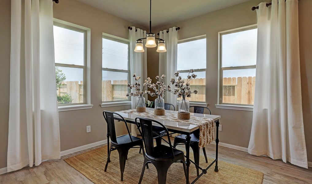 Sun-lit dining area