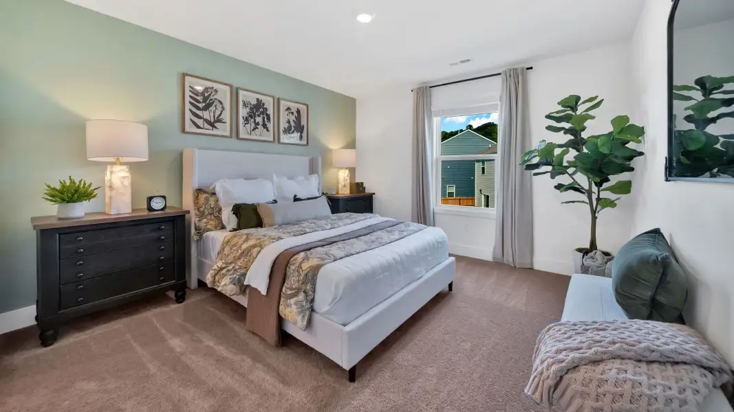 Representative furnished interior of a home built from the Mitchell Townhome by D.R. Horton in Oak Vista, Knoxville (Image 10).