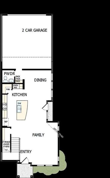 2D floor plan layout of this home in Karis - Cottage Series, Crowley, TX (Image 3).