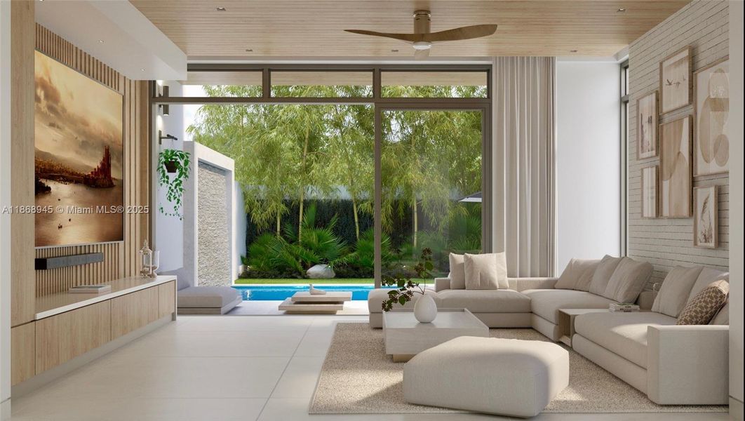 Furnished interior view inside a new home in , South Miami (Image 8).