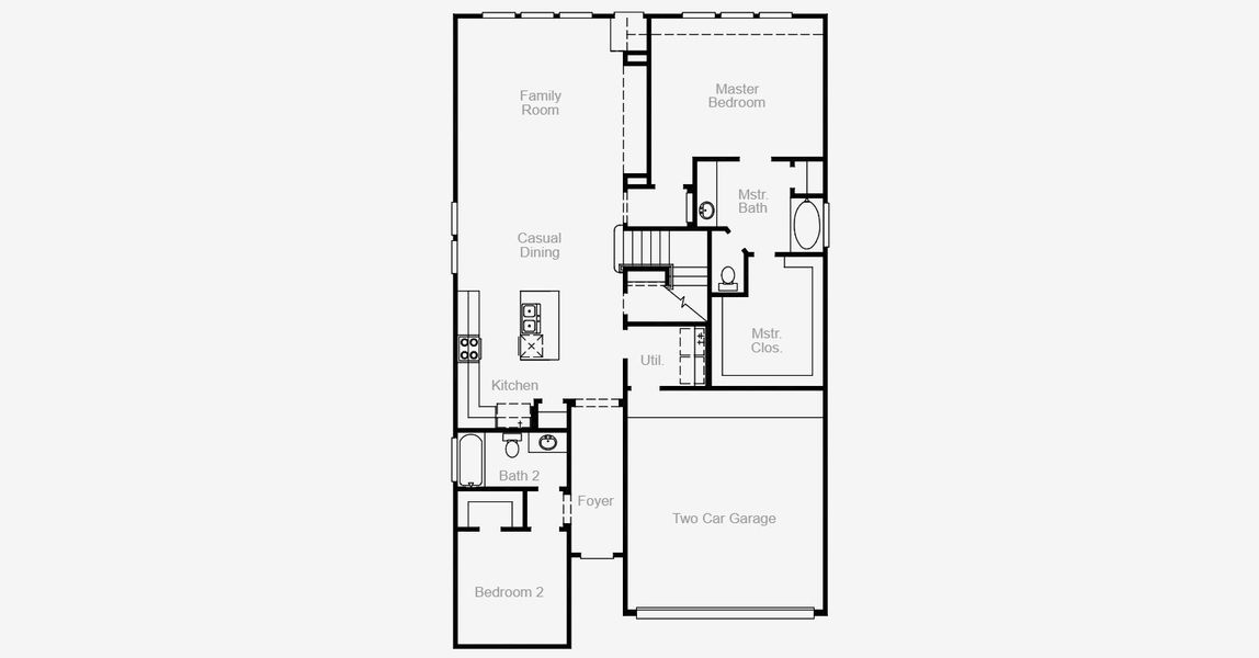 2D floor plan layout for the Alvin - 50 Homesites by Coventry Homes in Two Step Farm, Montgomery, TX (Image 3).