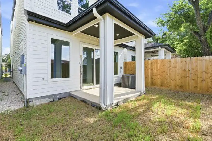 Exterior details and patio area of a home in , Houston (Image 3). Exterior details and patio area of a home in , Houston (Image 3).