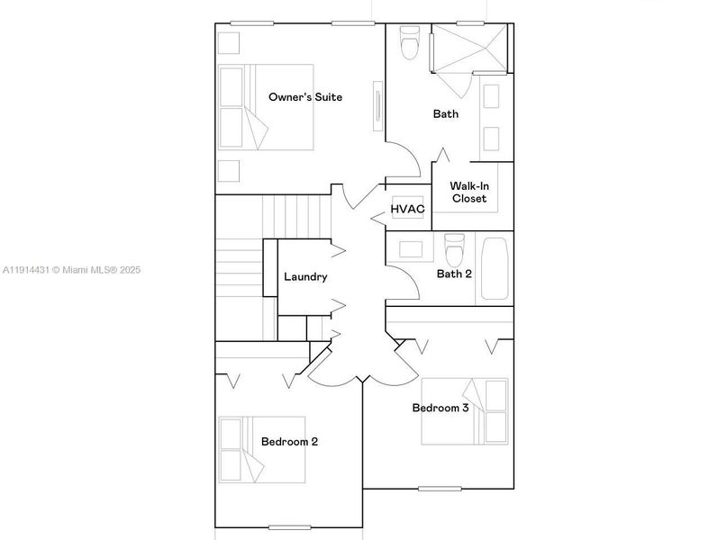 2D floor plan layout of this home in , Homestead, FL (Image 4).