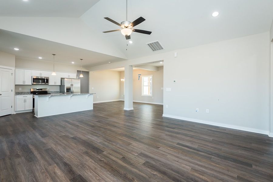 Representative unfurnished interior of a home built from the Harrison by Foundation Home Builders LLC in Old Hickory Crossing, Mocksville (Image 19). Representative unfurnished interior of a home built from the Harrison by Foundation Home Builders LLC in Old Hickory Crossing, Mocksville (Image 19).