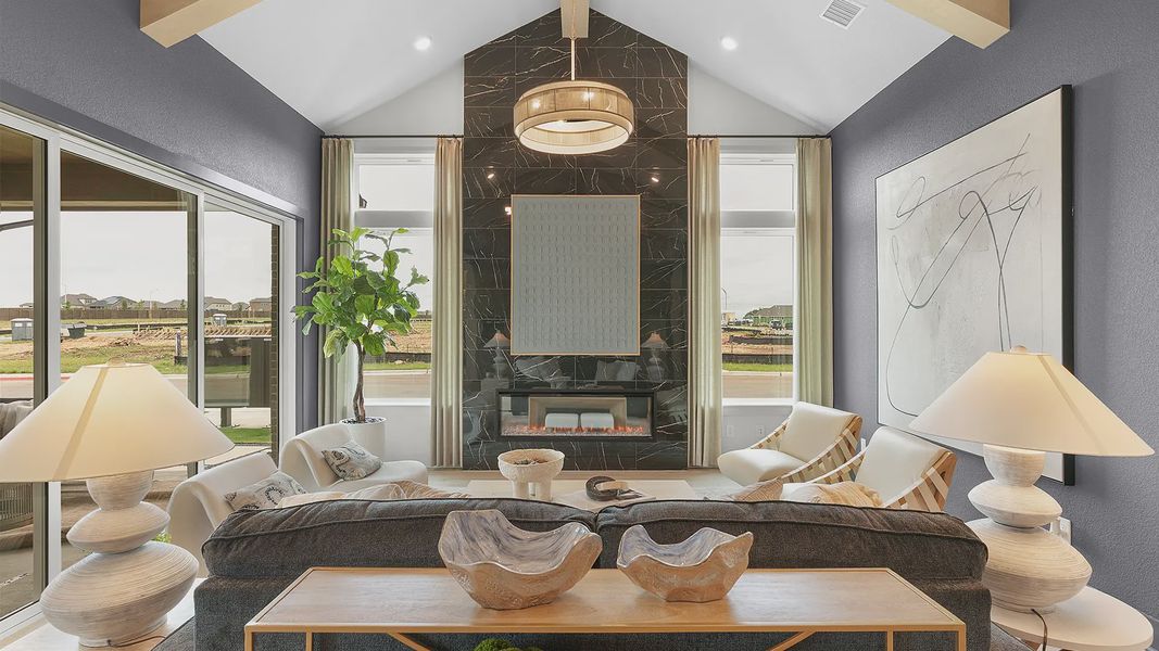Representative furnished interior of a home built from the Malani by Chesmar Homes in Berry Creek Highlands, Georgetown (Image 27).