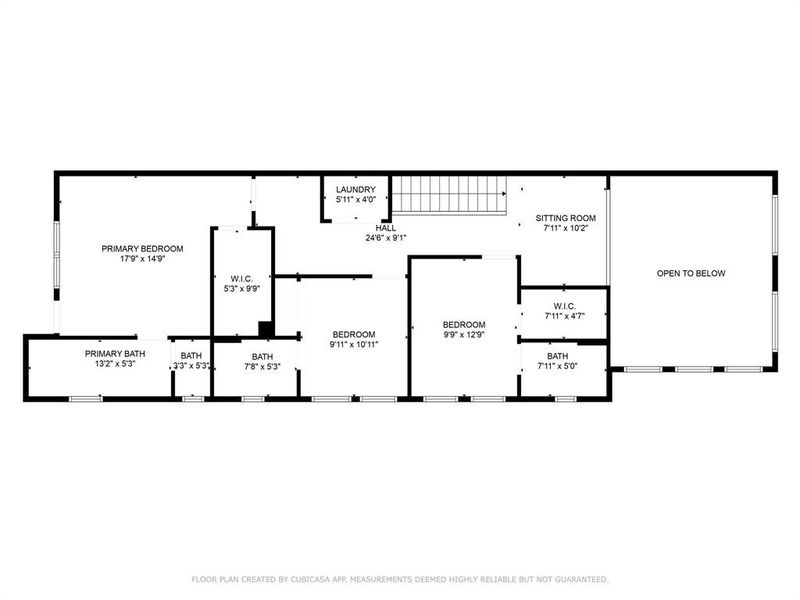 Second floor digital floor plan