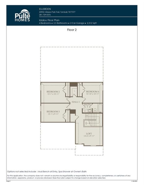 2D floor plan layout of this home in Ellerden, Tomball, TX (Image 2). 2D floor plan layout of this home in Ellerden, Tomball, TX (Image 2).