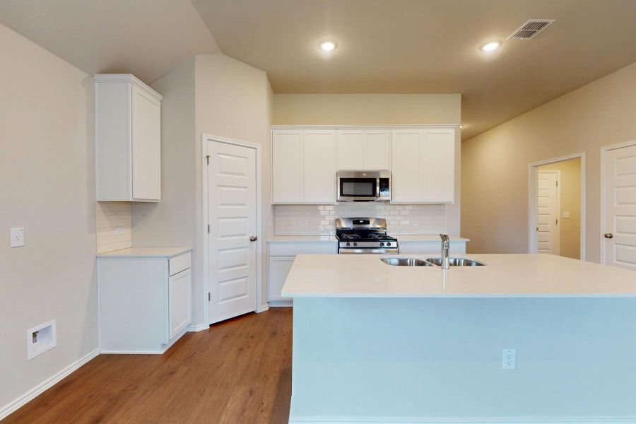 Furnished interior view inside a new home in Cascades at Onion Creek, Austin (Image 14). Furnished interior view inside a new home in Cascades at Onion Creek, Austin (Image 14).