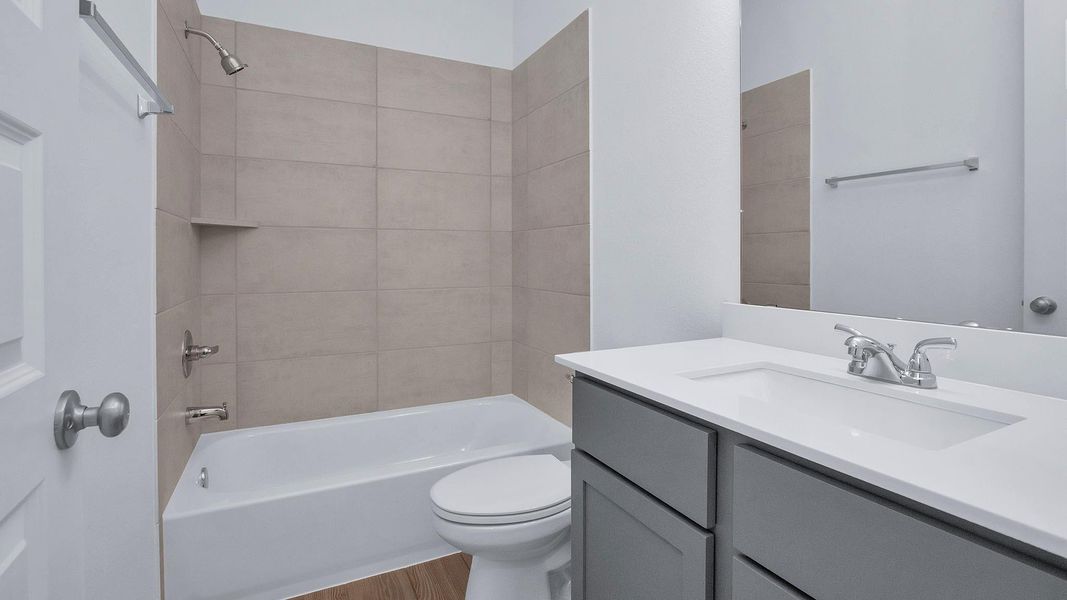 Furnished interior view inside a new home in Grand Central Park, Conroe (Image 10).