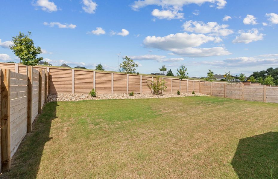 Exterior details and patio area of a home in Bluffview Reserve, Leander (Image 3).