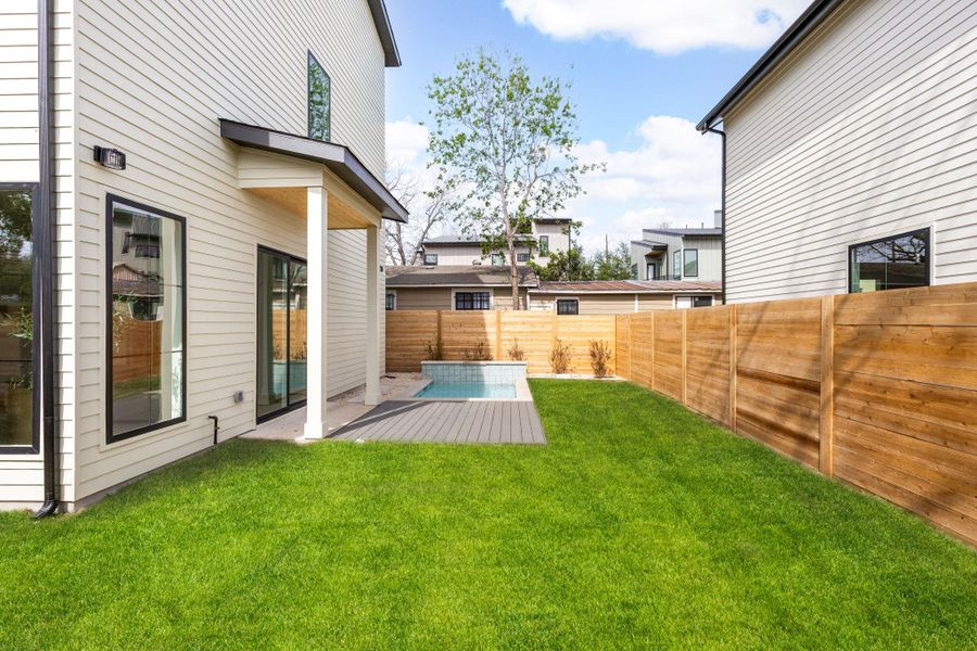 View of fenced backyard View of fenced backyard