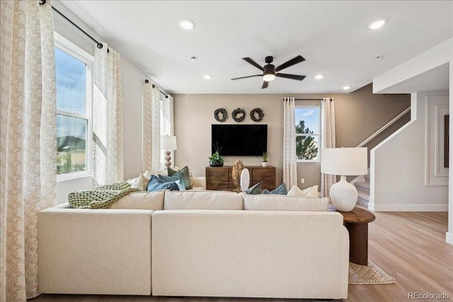 Furnished interior view inside a new home in Coyote Creek, Fort Lupton (Image 15). Furnished interior view inside a new home in Coyote Creek, Fort Lupton (Image 15).