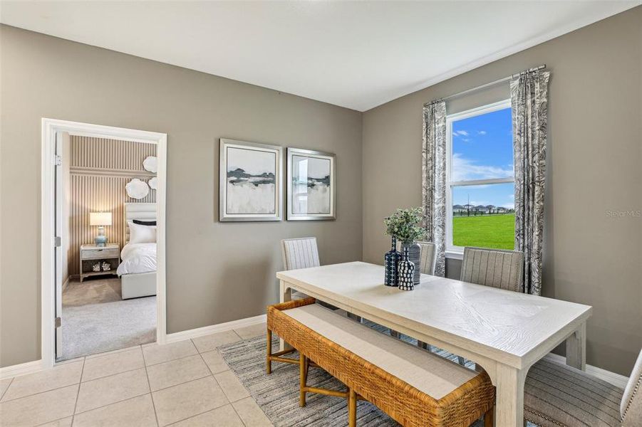 Furnished interior in a model home at Hidden Cove in Eustis (Image 15).