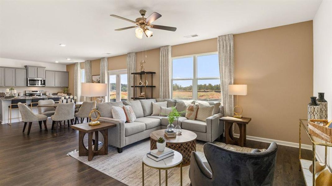 Furnished interior view inside a new home in Fox Crossing, Griffin (Image 25).