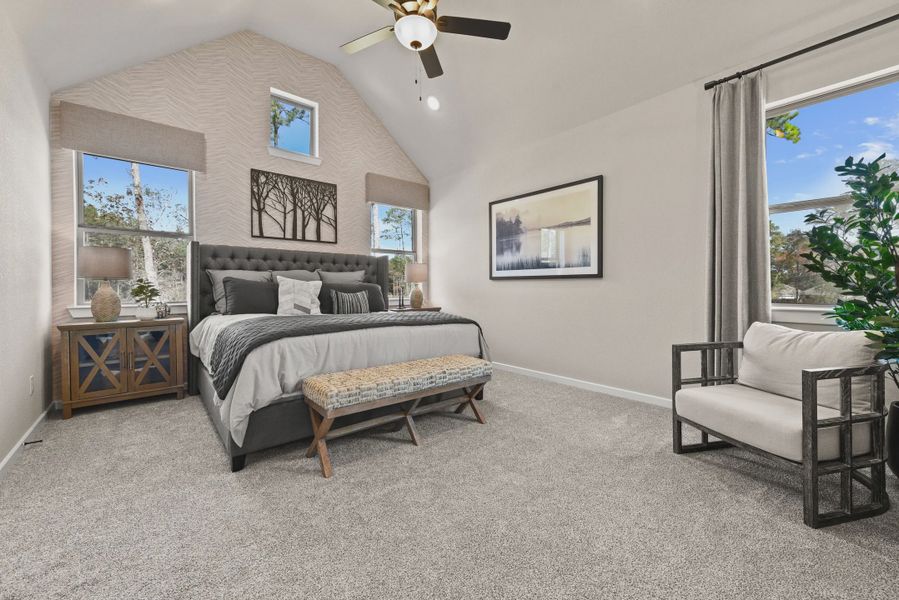 Representative furnished interior of a home built from the Chantilly 2 by Chesmar Homes in Sienna Chateau, Missouri City (Image 19).