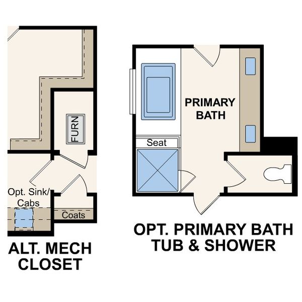 2D floor plan layout of this home in The Estates Collection at Overland Grove, Forney, TX (Image 4).