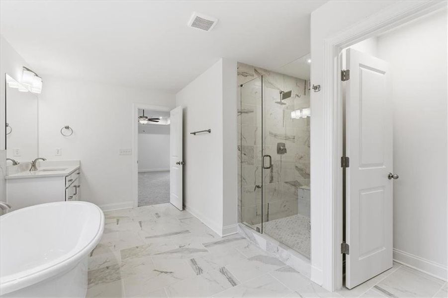 Furnished interior view inside a new home in The Estates at Hurricane Pointe, Douglasville (Image 16).