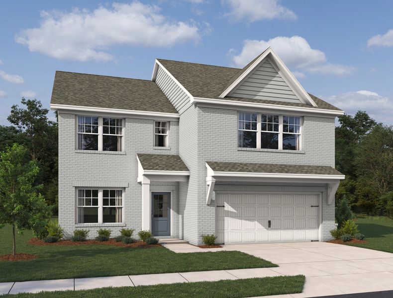 Representative exterior photo of a completed home built from the Buckley by Ashton Woods in Eastlyn Crossing - Single Family, Flowery Branch, GA (Image 5).