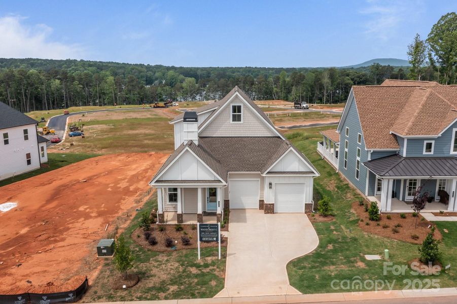 Front exterior of a new home in Lakeside Pointe, Sherrills Ford, NC, highlighting curb appeal (Image 33).