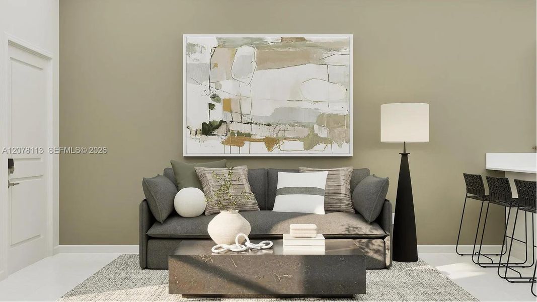 Furnished interior view inside a new home in Breezewood, Miami (Image 9).