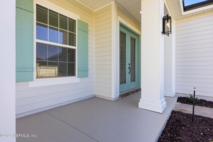 Exterior details and patio area of a home in Silver Landing At Silverleaf, St. Augustine (Image 28).