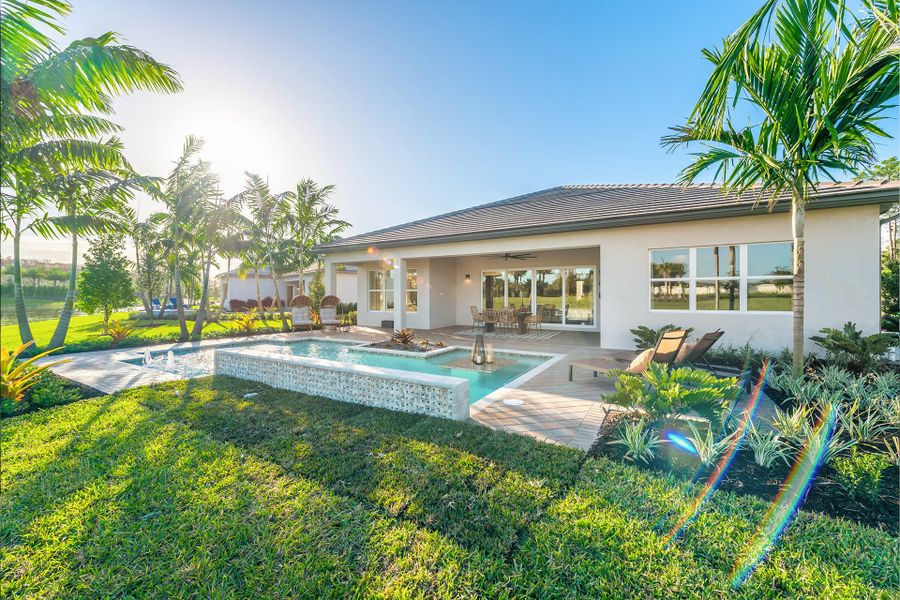 Representative exterior details of a home built from the Elena II by GL Homes in Valencia Vista at Riverland, Port St. Lucie (Image 3).